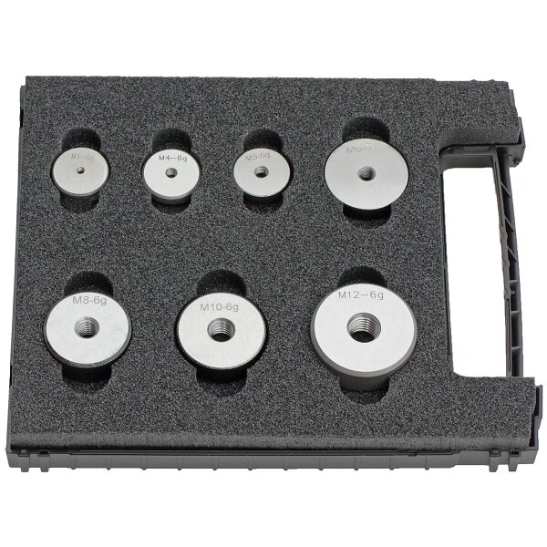 Conjunto de Medidor de anéis de rosca Rosca padrão métrica DIN ISO 13 - 6g - M3-M12
